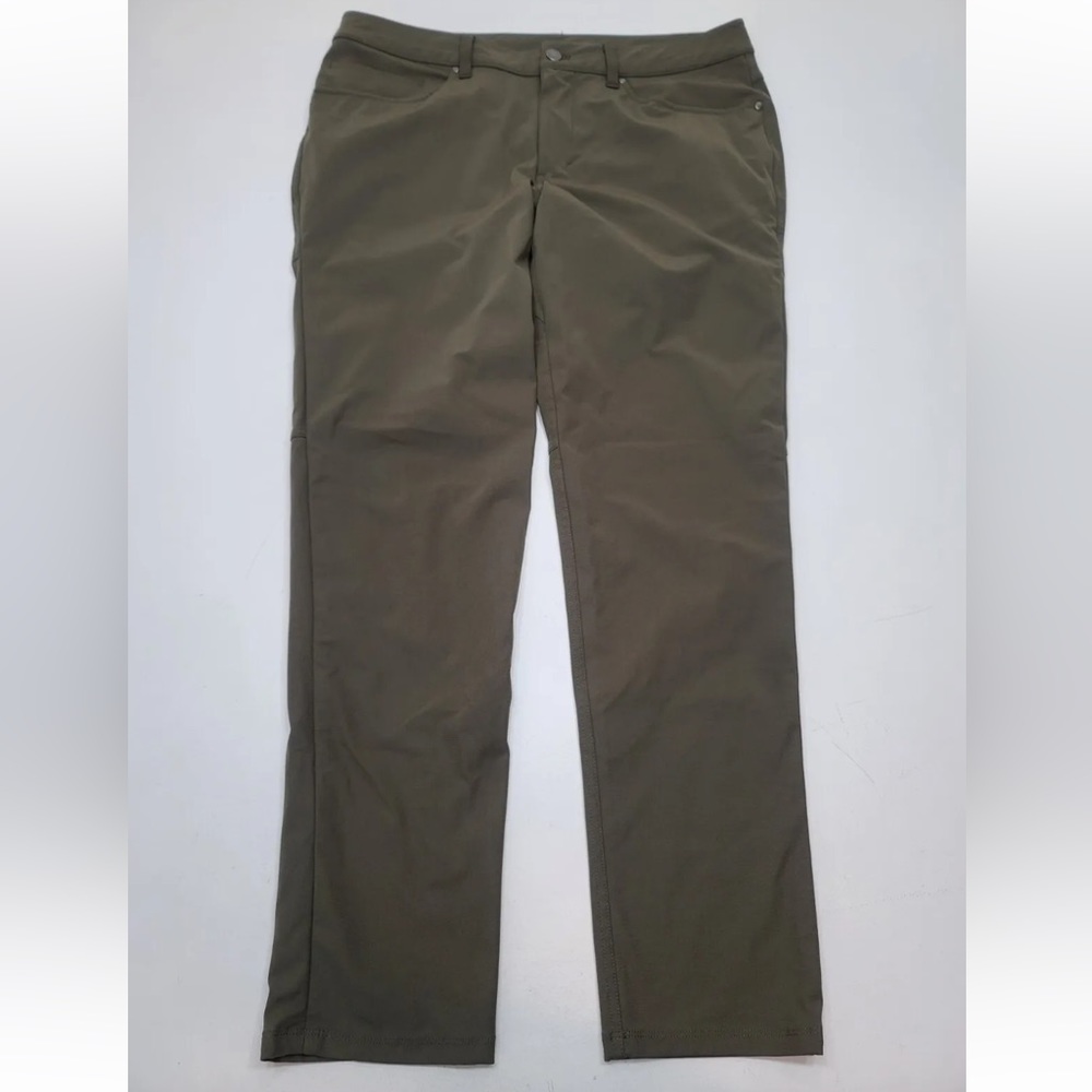 lululemon athletica ABC 5-pocket slim warpstreme men’s pants - olive green 34x30